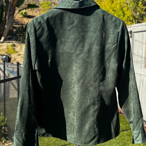 Croft & Barrow Faux Suede Zip Shirt Jacket Size M | Soft Feel | Vintage Y2K - Picture 2 of 9